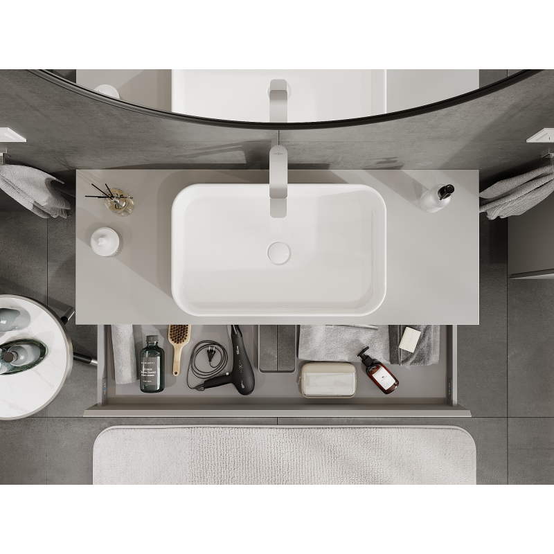 Mexen Orio kúpeľňová skrinka pod umývadlo 120 cm, 1 zásuvka, sivá matná - 91A10-12023-1-BF62