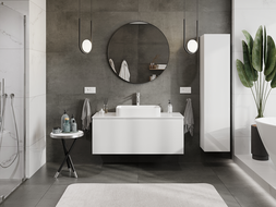 Mexen Orio kúpeľňová skrinka pod umývadlo 120 cm, 1 zásuvka, biely lesk - 91A10-12047-1-BF00