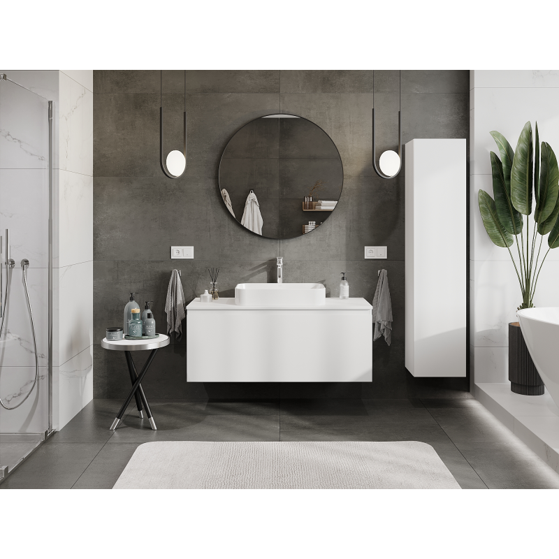 Mexen Orio kúpeľňová skrinka pod umývadlo 120 cm, 1 zásuvka, biela matná - 91A10-12047-1-BF01