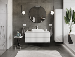 Mexen Orio kúpeľňová skrinka pod umývadlo 120 cm, 2 zásuvky, biely lesk - 91A10-12047-2-BFF00