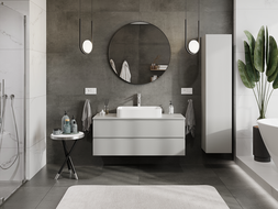 Mexen Orio kúpeľňová skrinka pod umývadlo 120 cm, 2 zásuvky, sivá matná - 91A10-12047-2-BFF62