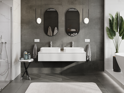 Mexen Orio kúpeľňová skrinka pod umývadlo 140 cm, 1 zásuvka, biely lesk - 91A10-14023-1-BF00