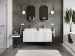 Mexen Orio kúpeľňová skrinka pod umývadlo 140 cm, 2 zásuvky, biela matná - 91A10-14047-2-BFF01