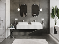 Mexen Orio kúpeľňová skrinka pod umývadlo 160 cm, 1 zásuvka, biela lesk - 91A10-16023-1-BF00