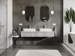 Mexen Orio kúpeľňová skrinka pod umývadlo 160 cm, 1 zásuvka, šedá matná - 91A10-16023-1-BF62