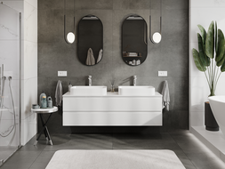 Mexen Orio kúpeľňová skrinka pod umývadlo 160 cm, 2 zásuvky, biely lesk - 91A10-16047-2-BFF00