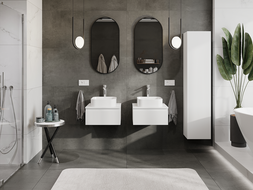 Mexen Rivel kúpeľňová skrinka pod umývadlo 50 cm, 1 zásuvka, ryhovaná, biela matná- 91A20-05023-1-BF01