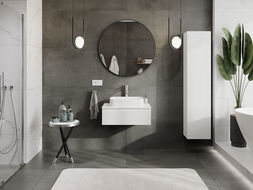 Mexen Rivel kúpeľňová skrinka pod umývadlo 70 cm, 1 zásuvka, drážkovaná, biela matná - 91A20-07023-1-BF01