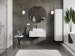 Mexen Rivel kúpeľňová skrinka pod umývadlo 80 cm, 1 zásuvka, ryhovaná, biela matná - 91A20-08023-1-BF01