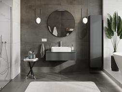 Mexen Rivel kúpeľňová skrinka pod umývadlo 90 cm, 1 zásuvka, ryhovaná, grafit mat - 91A20-09023-1-BF66