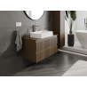 Mexen Rivel kúpeľňová skrinka pod umývadlo 90 cm, 2 zásuvky, ryhované, orech - 91A20-09047-2-BFF86