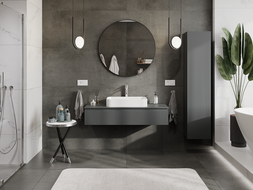 Mexen Rivel kúpeľňová skrinka pod umývadlo 120 cm, 1 zásuvka, ryhovaná, sivá mat - 91A20-12023-1-BF66