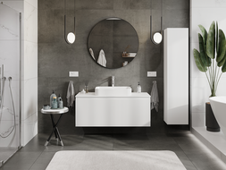 Mexen Rivel kúpeľňová skrinka pod umývadlo 120 cm, 1 zásuvka, ryhovaná, biela matná - 91A20-12047-1-BF01