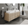 Mexen Rivel kúpeľňová skrinka pod umývadlo 140 cm, 2 zásuvky, ryhovaná, dub - 91A20-14047-2-BFF81