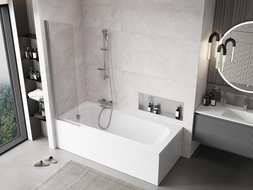 Mexen Mist sprchová zástena 1-krídlová 50 x 150 cm, transparentná, chróm - 8A9-050-001-01-00