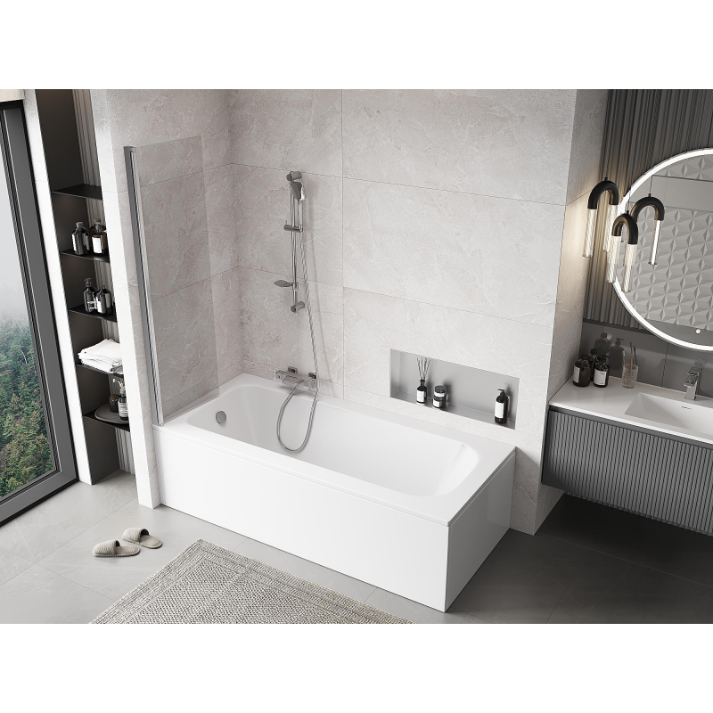 Mexen Mist sprchová zástena 1-krídlová 50 x 150 cm, transparentná, chróm - 8A9-050-001-01-00