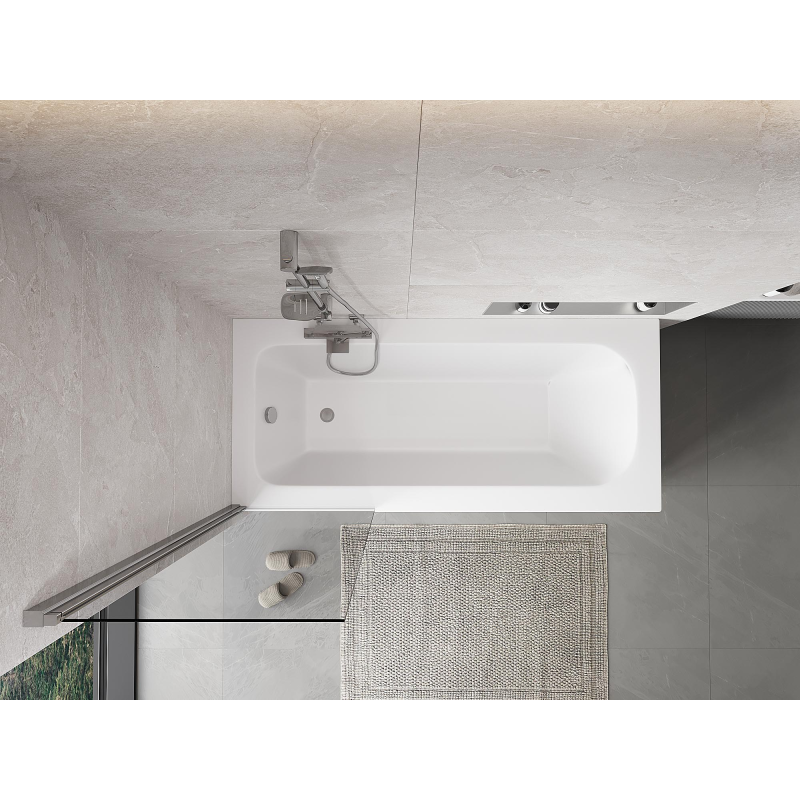 Mexen Mist sprchový záves 1-krídlový 60 x 150 cm, transparentný, chróm - 8A9-060-001-01-00