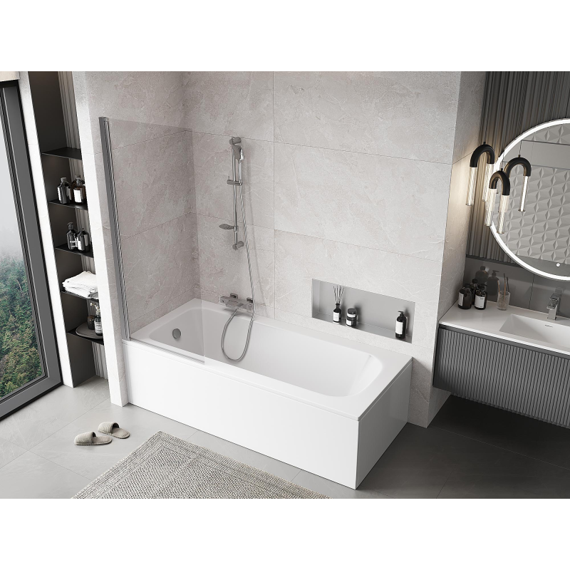 Mexen Mist sprchová zástena 1-krídlová 70 x 150 cm, transparentná, chróm - 8A9-070-001-01-00