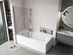 Mexen Mist sprchová zástena 1-krídlová 90 x 150 cm, transparentná, chróm - 8A9-090-001-01-00