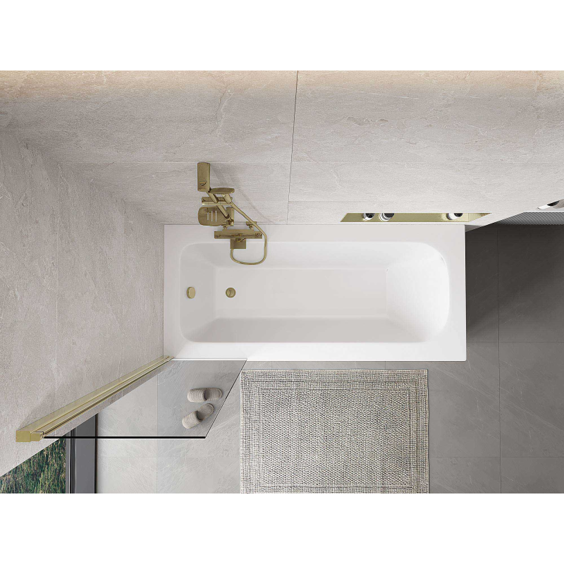 Mexen Mist sprchová zástena 1-krídlová 50 x 150 cm, transparentná, zlatá - 8A9-050-001-50-00