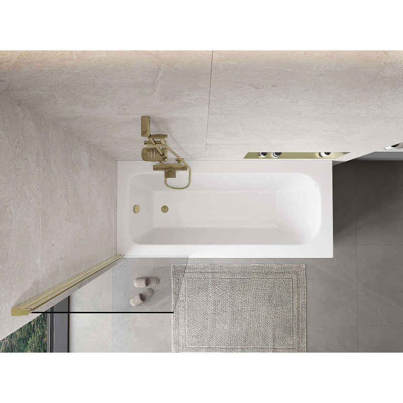 Mexen Mist sprchová zástena 1-dielna 60 x 150 cm, transparentná, zlatá - 8A9-060-001-50-00