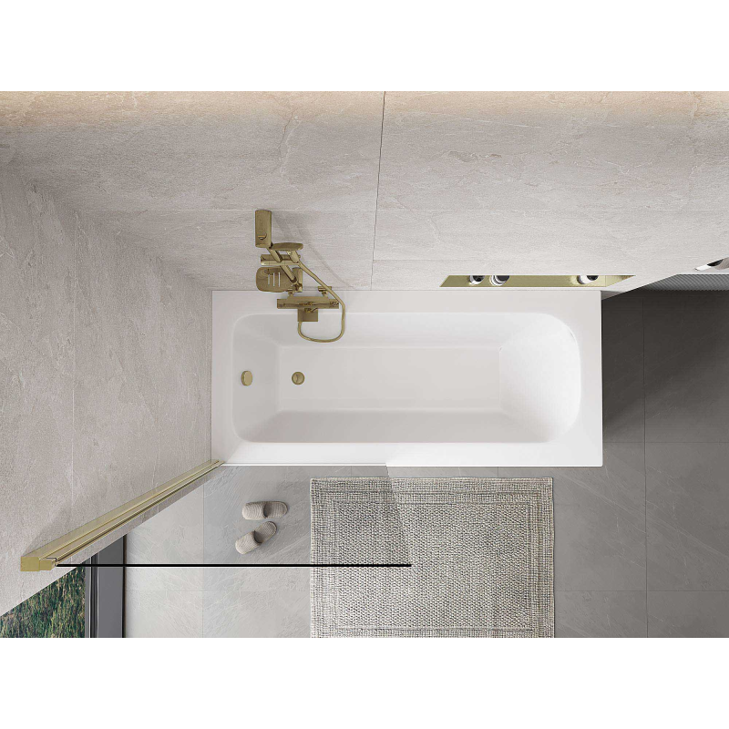 Mexen Mist sprchová zástena 1-krídlová 80 x 150 cm, transparentná, zlatá - 8A9-080-001-50-00