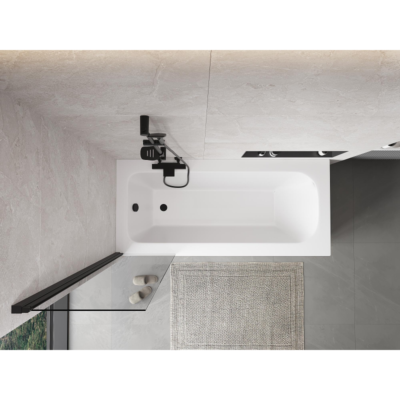 Mexen Mist sprchová zástenka 1-krídlová 50 x 150 cm, transparentná, čierna - 8A9-050-001-70-00