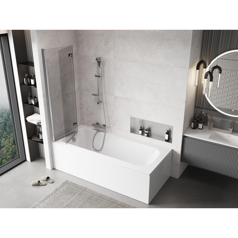 Mexen Mist sprchová zástena 2-dverová ľavá 100 x 150 cm, transparentná, chróm - 8A9-100-002-01-00-L