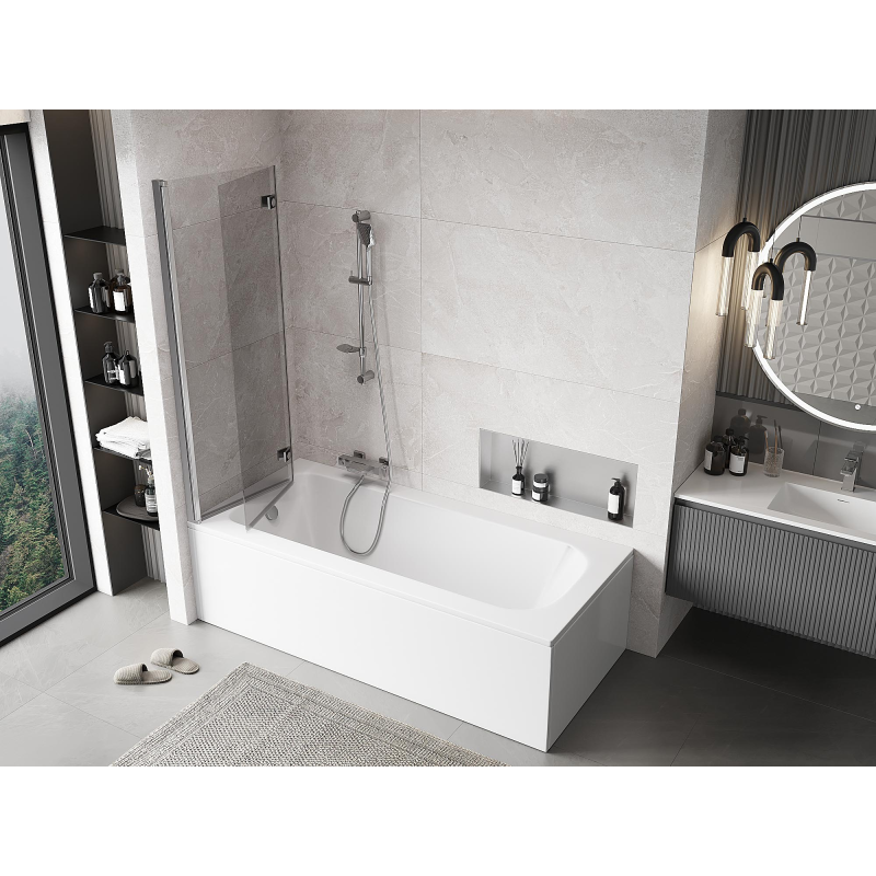 Mexen Mist sprchová stena 2-krídlová ľavá 110 x 150 cm, transparentná, chróm - 8A9-110-002-01-00-L