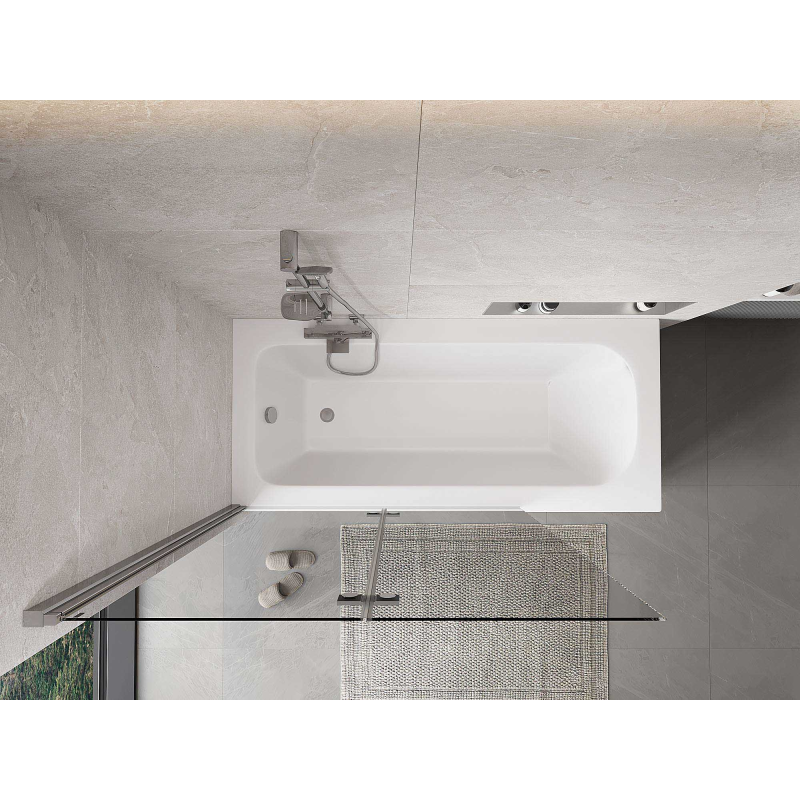 Mexen Mist vanová zástěna 2-dielna ľavá 120 x 150 cm, transparentná, chróm - 8A9-120-002-01-00-L