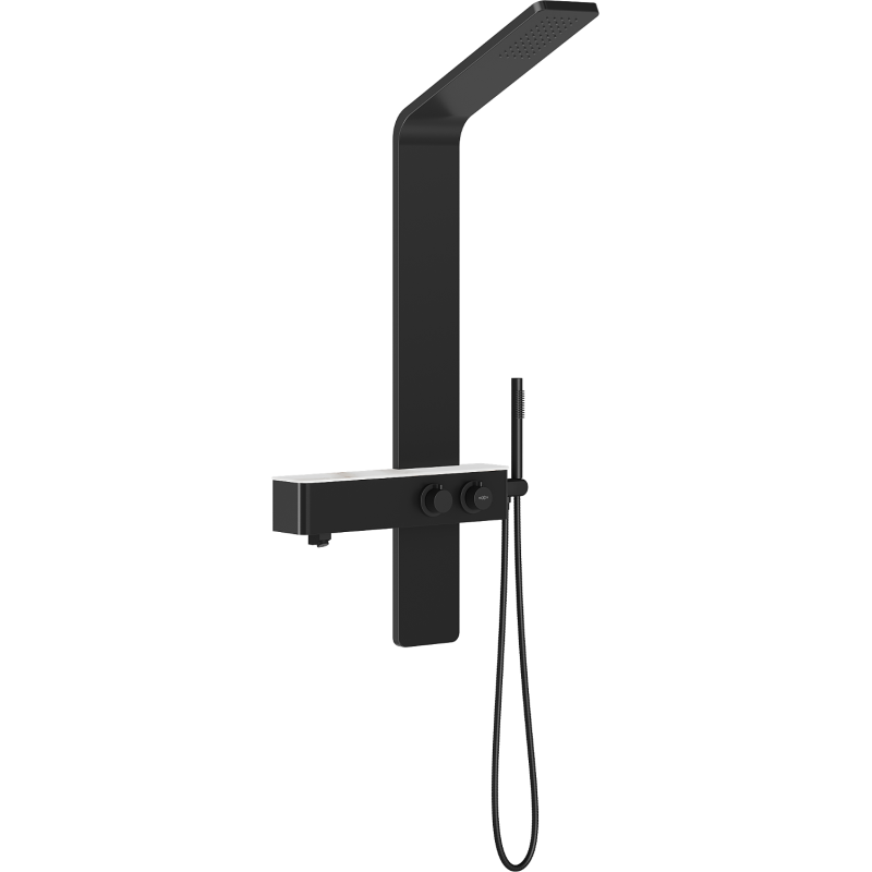 Mexen Sund panel sprchový, čierny - 7620-02-70