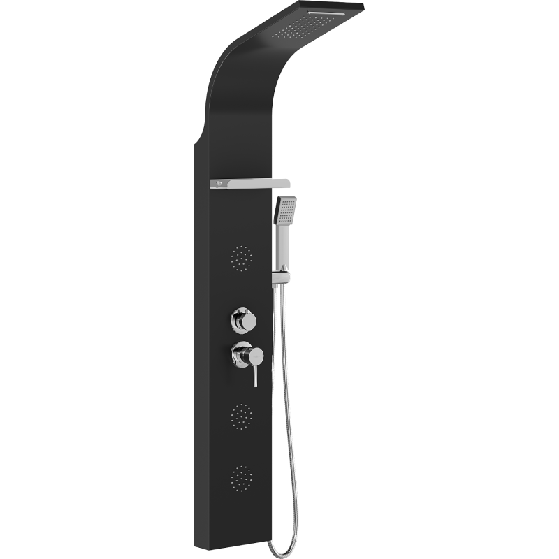 Mexen Borg sprchový panel, čierny - 7615-03-70