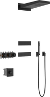 Mexen Fall podomietková sprchová súprava, čierna - 7602-04-70
