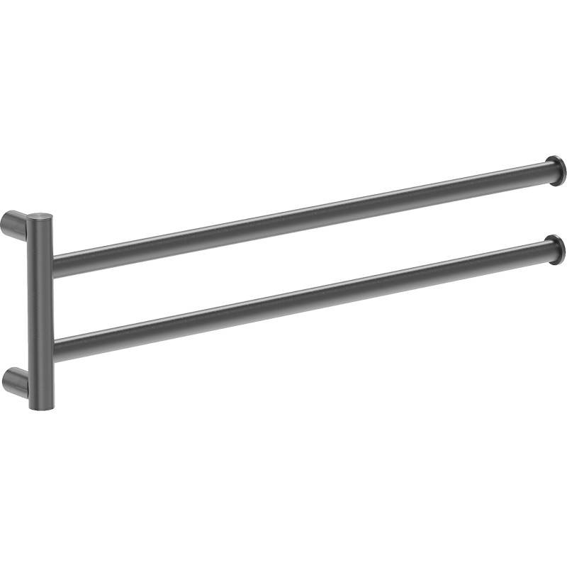 Mexen Loop dvojitý otočný vešiak na uterák, gun gray brúsený - 70A71049-66