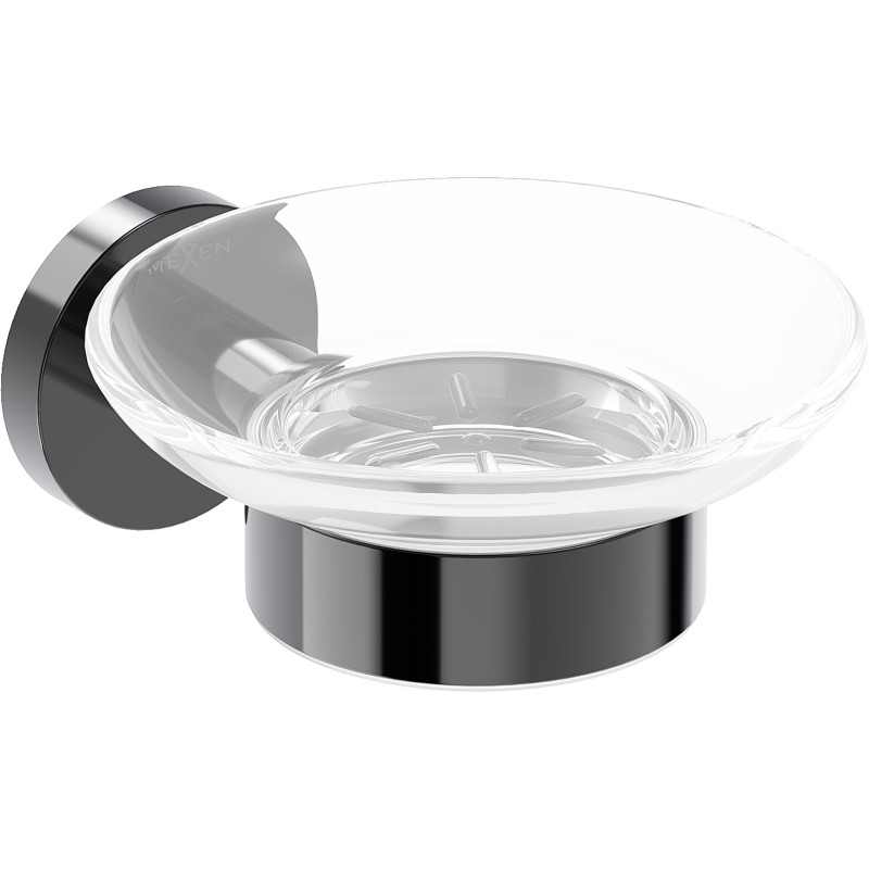 Mexen Ovio mydelnička, čierny chróm - 70A19555-73