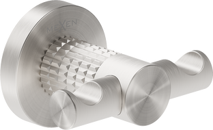 Mexen Triv dvojitý háčik na uterák, brúsený nikel - 70A33012-97