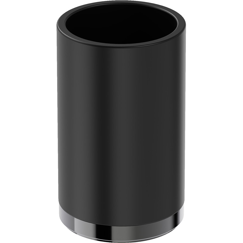 Mexen Triv stojan na zubné kefky, čierny/black chrome - 70A33053-73B