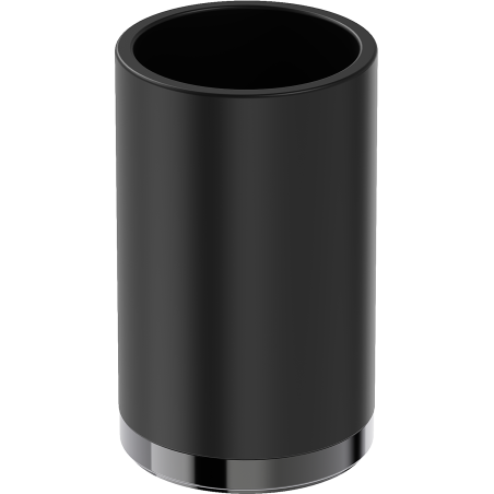 Mexen Triv stojan na zubné kefky, čierny/black chrome - 70A33053-73B