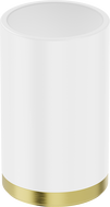 Mexen Triv pohár na zubné kefky stojaci, biely/zlatý leštený - 70A33053-55W
