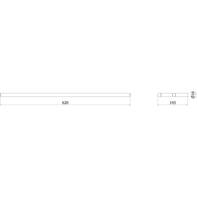 Mexen Loop dvojitý vešiak na uterák, zlatý - 70A71047-50