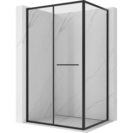 Mexen Linea zasúvacia sprchová kabína 90 x 85 cm, priehľadná, čierna - 8E1-090-085-70-70