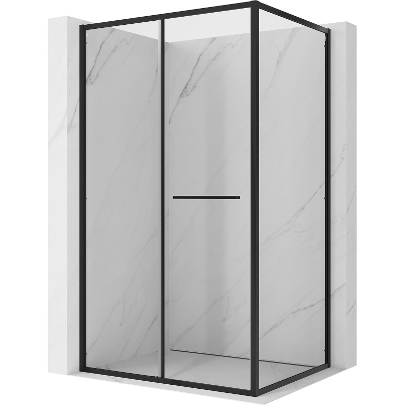 Mexen Linea posuvná sprchová kabína 100 x 95 cm, transparentná, čierna - 8E1-100-095-70-70