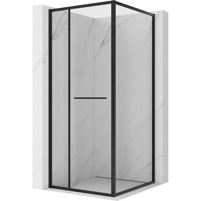 Mexen Linea posuvná sprchová kabína 80 x 80 cm, transparentná, čierna - 8E1-080-080-70-70
