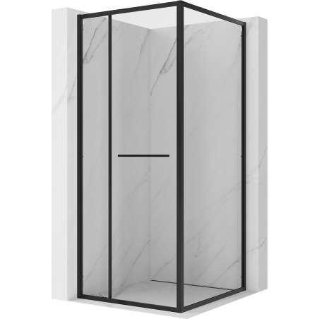 Mexen Linea zasúvací sprchový kút 95 x 95 cm, transparentný, čierny - 8E1-095-095-70-70