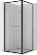 Mexen Linea zasúvací sprchový kút 95 x 95 cm, transparentný, čierny - 8E1-095-095-70-70