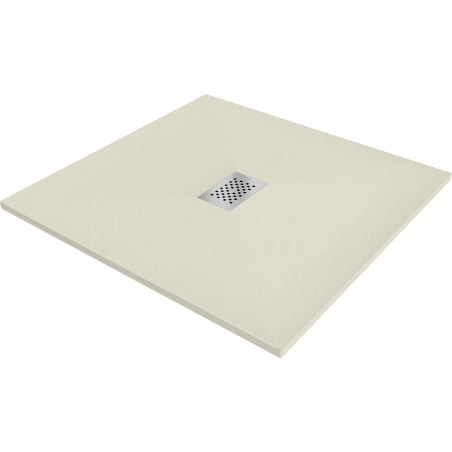 Mexen Hugo štvorcový sprchový kút SMC 100 x 100 cm, béžový, kryt z inoxu - 42691010-X