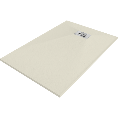 Mexen Hugo rektangulárny sprchový kút SMC 80 x 70 cm, béžový, krytka inox - 42697080-X