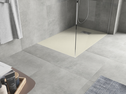 Mexen Hugo rektangulárny sprchový kút SMC 80 x 70 cm, béžový, krytka inox - 42697080-X