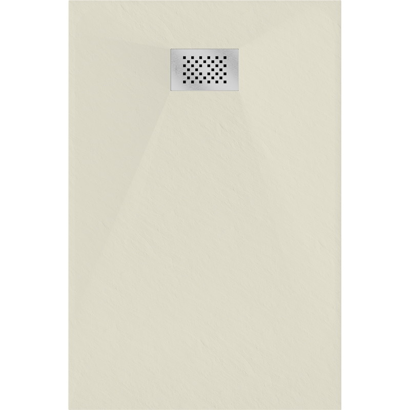 Mexen Hugo obdĺžnikový sprchový kút SMC 90 x 80 cm, béžový, krytka inox - 42698090-X