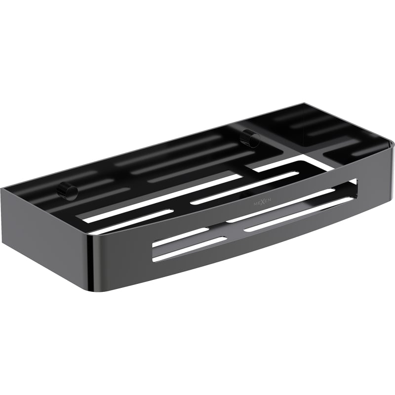 Mexen Laxo-L kúpeľňový košík, black chrome - 70A8713-73